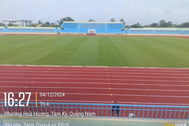 Thi Công Đường chạy điền kinh và mặt sân bóng đá Sân vận động Tam Kỳ
